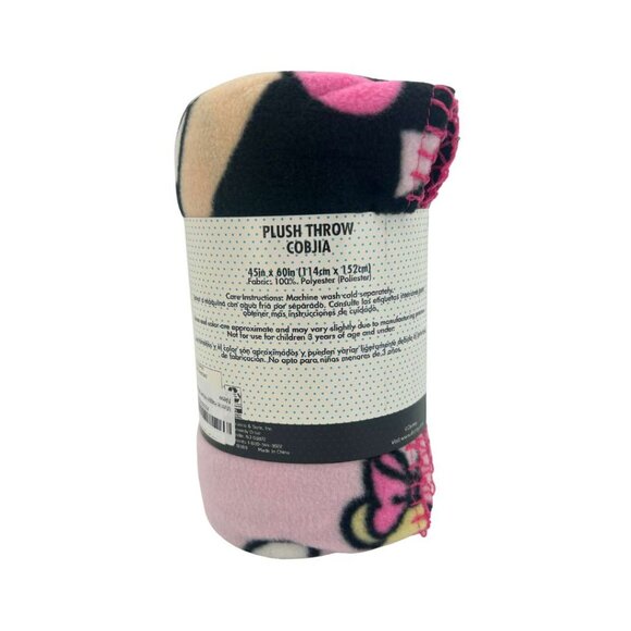 Disney Minnie Mouse Pink Plush Throw Blanket / 45" x 60" - Picture 2 of 4